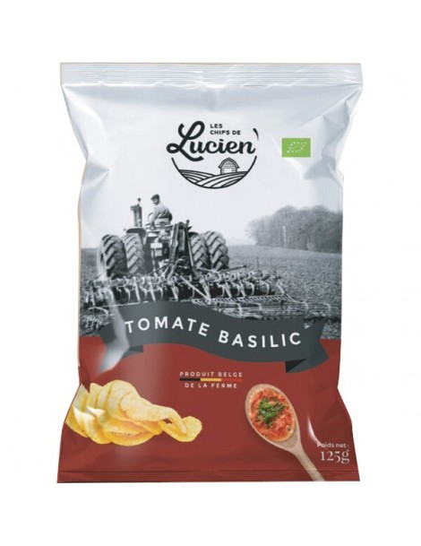 Chips Belge de la ferme tomate basilic 125g