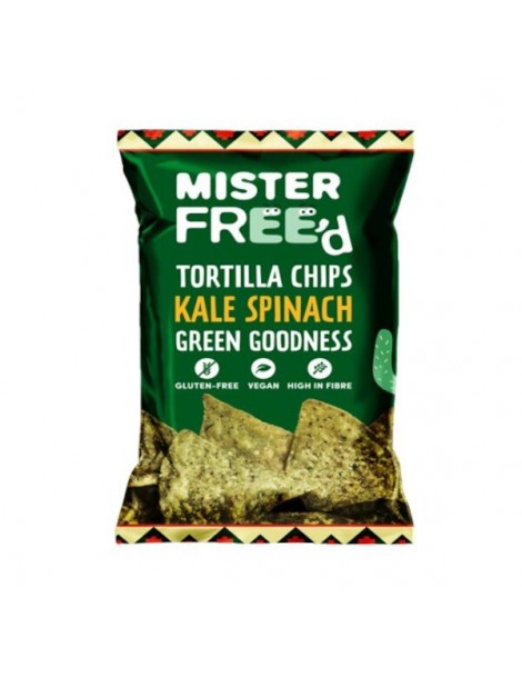 Tortilla chips kale & spinazie (glutenvrij-vegan) 135g