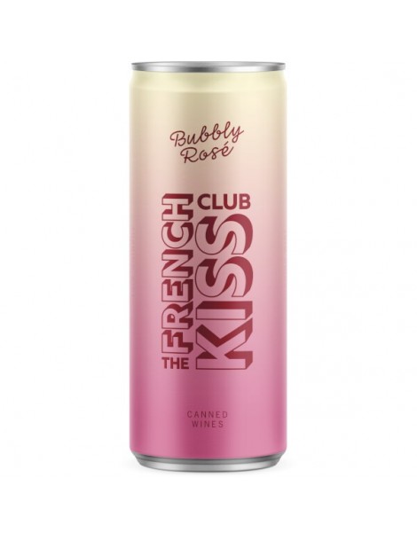 Rosé Bubbly wijn blik The French Kiss Club 25cl