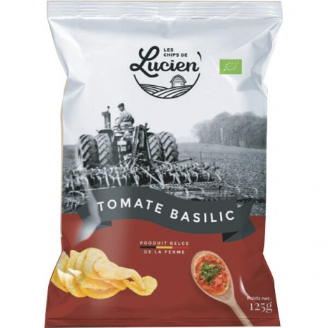 Belgische chips tomaat basilicum 125g