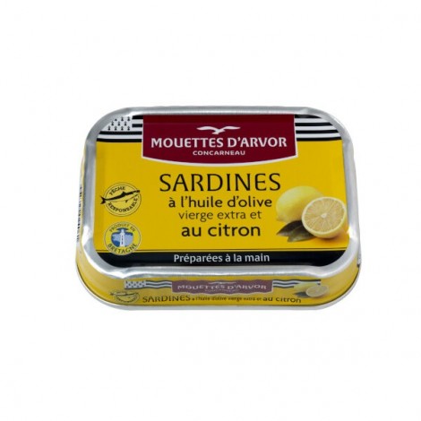 Sardines a l'huile d'olive et au citron 115g