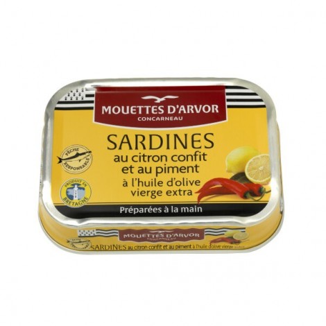 Sardines Citron Confit & Piment & Huile d'olive 115g