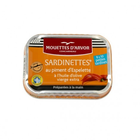 Sardinettes Espelette & Olijfolie 100g