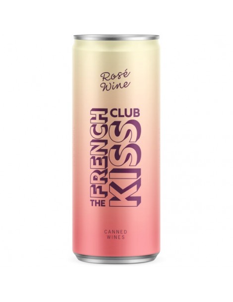 Rosé wijn blik The French Kiss Club 25cl