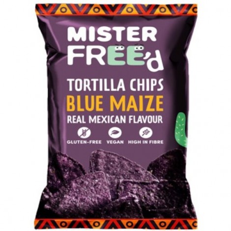 Tortilla chips van blauwe mais (glutenvrij-vegan) 135g