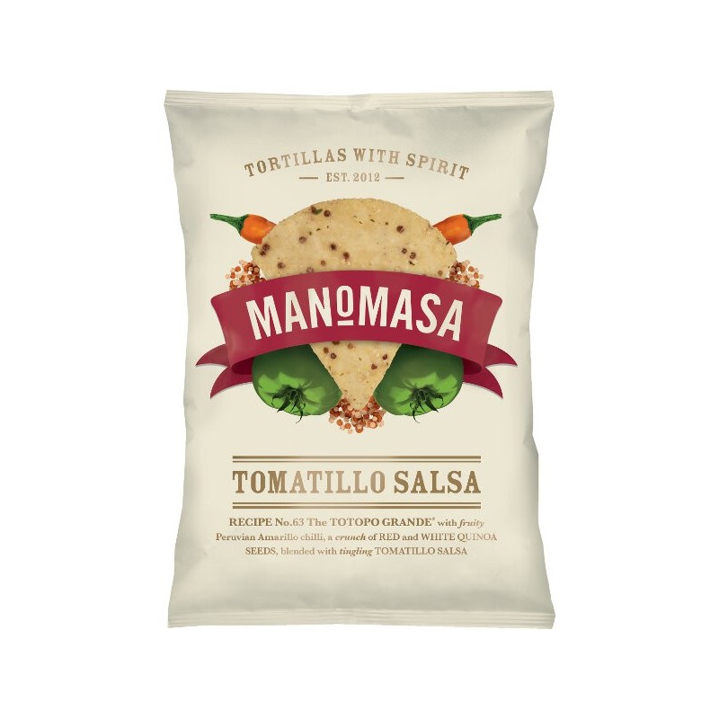 Tortilla chips Tomatillo Salsa met chilli & quinoa (glutenvrij) 160g