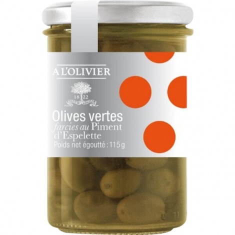 Olives Vertes farcies au piment d'espelette 115g