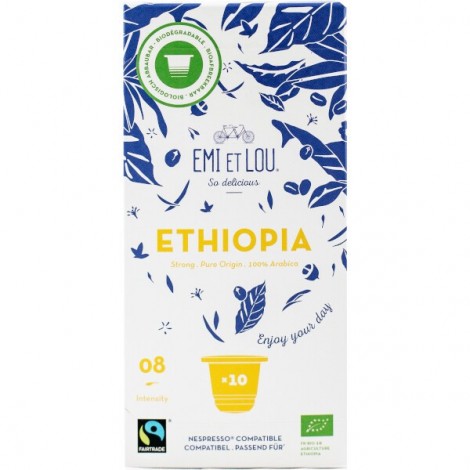 Ethiopia Arabica Fairtrade koffie compost caps (10x) BIO