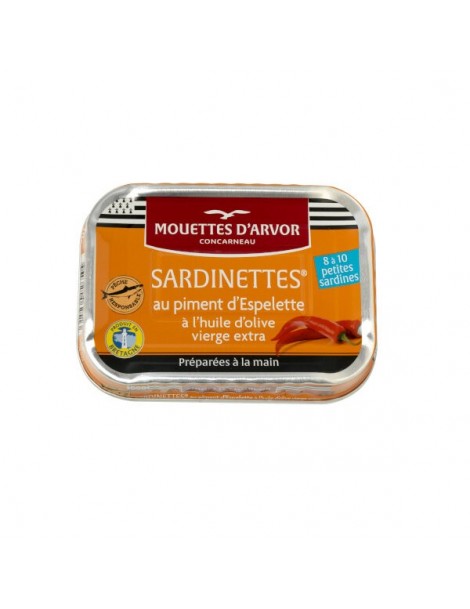 Sardinettes Espelette & Huile d'olive 100g