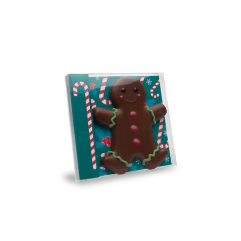 Ginger het handbeschilderde chocolade peperkoekmannetje 11,5cm 50g