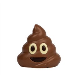 Lachend kakje in chocolade 8,5cm 40g