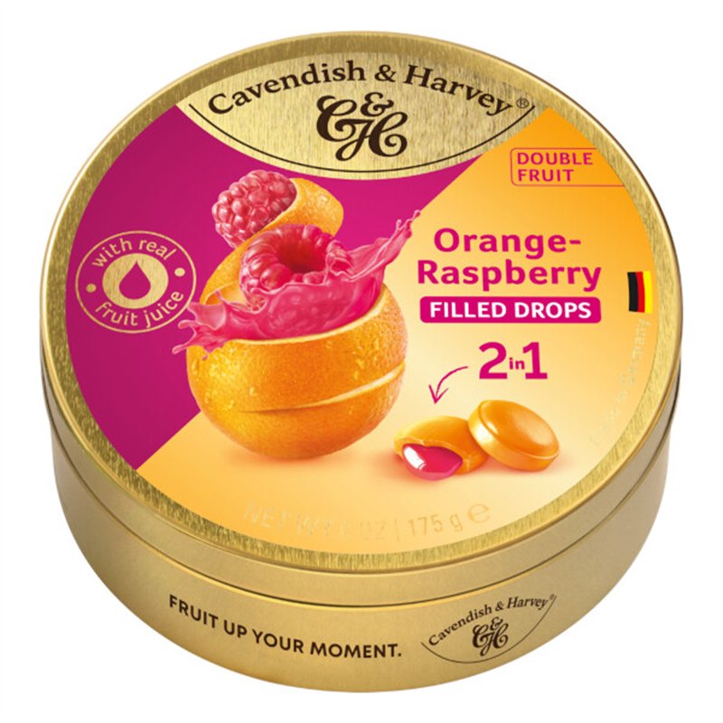 Orange filled Rasberry 175g