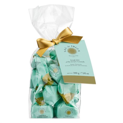 Hazelnootpraline met fleur de sel (uit Ibiza) en karamel 200g