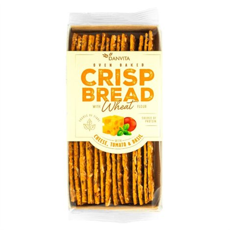 Crispbread met kaas, tomaat & basilicum 130g