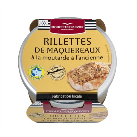Makreelrillettes met mosterd oude wijze 125g