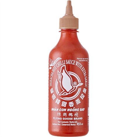 Chilisaus sriracha knoflook 455ml