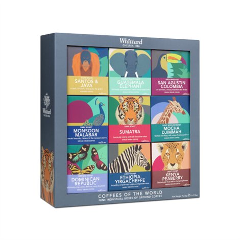 Geschenkdoos Wereldkoffies 9x45g