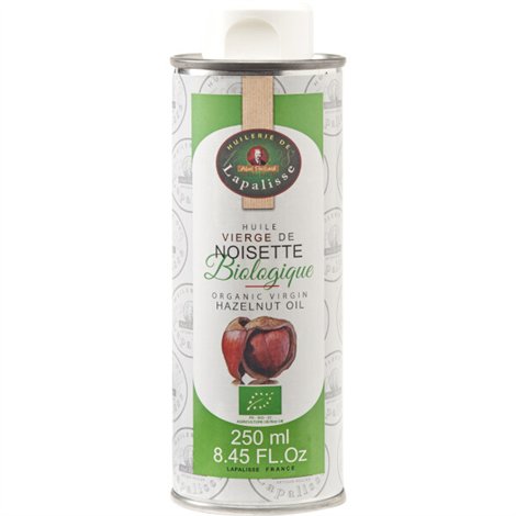 Zuivere hazelnoten olie BIO bidon 25cl