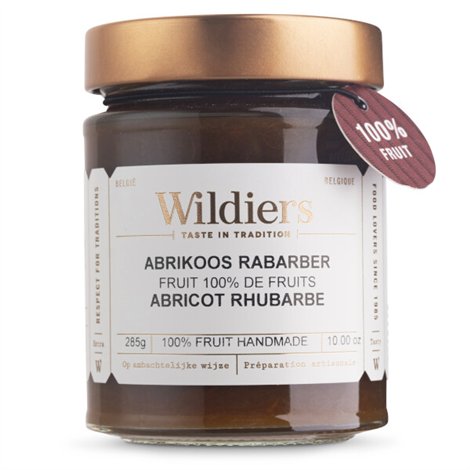 Fruitbeleg 100% fruit abrikoos rabarber 285g