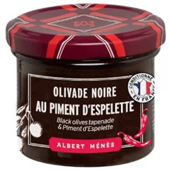 Zwarte Olivade met Espelette peper 100g