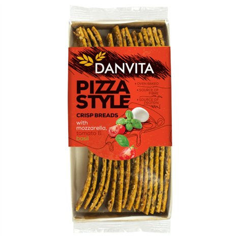 Crispbread Pizza Stijl kaas, tomaat & basilicum 130g
