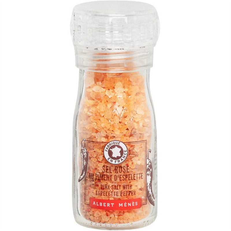 Roos zout met Espelette peper - Molen 90g