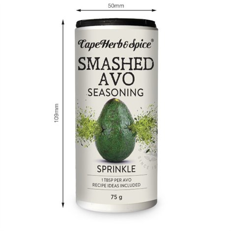 Geplette Avocado kruidenmix Shaker 75g