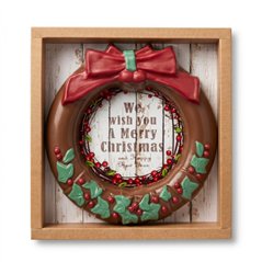 Kerstkrans, handgemaakte chocolade, 300g