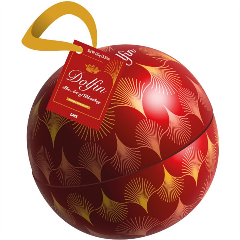 Kerstbal pure chocolade 5 smaken 10 × 10g