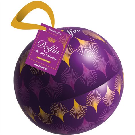 Kerstbal pure en melkchocolade 10 smaken 10 × 10g