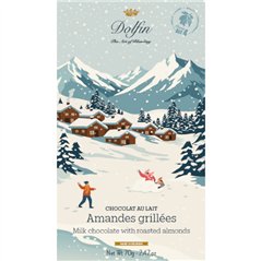 Chocoladereep ‘Vintage Winter’ melkchocolade 37% met geroosterde amandelen 70g