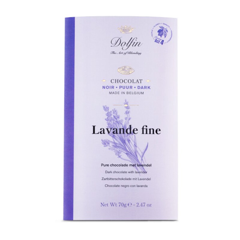 Pure chocolade met lavendel 70g*