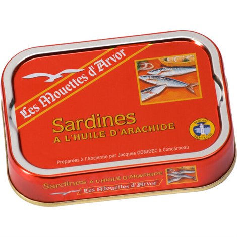 Sardines à l'huile d'arachide115g