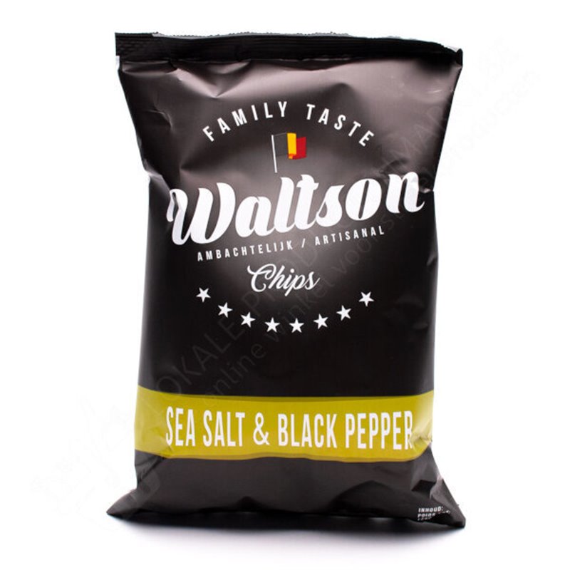 Zwarte peper & zeezout chips 125g