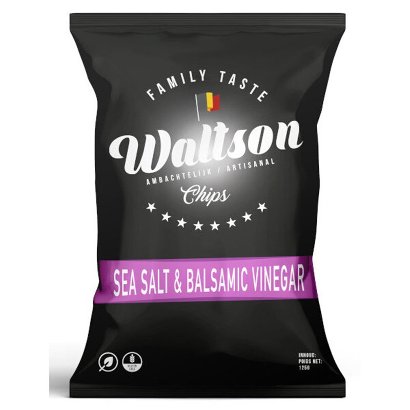Belgische gezouten chips met balsamico azijn 125g