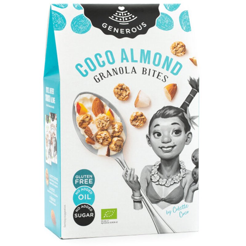 Bouchées De Granola À La Noix De Coco Et Aux Amandes Bio (sans gluten) 300g