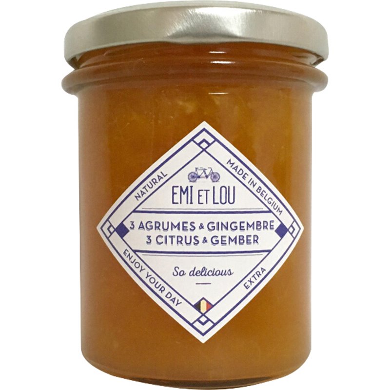 Confiture 3 Agrumes & Gingembre 215g