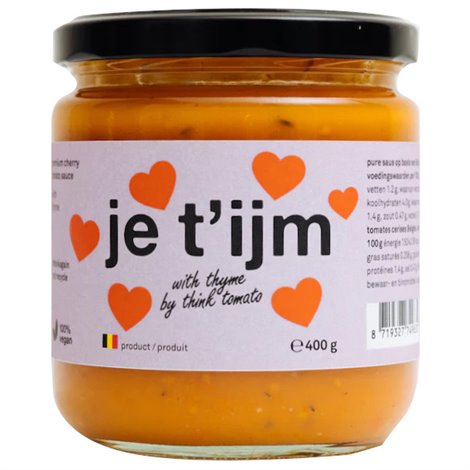 J'tijm & Belgische kerstomaten huisgemaakte saus  400g