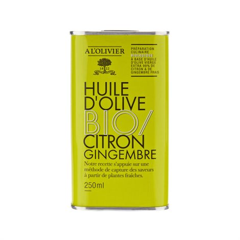 Bid. BIO Huile d’olive vierge extra infusé au citron & gingembre 250ml