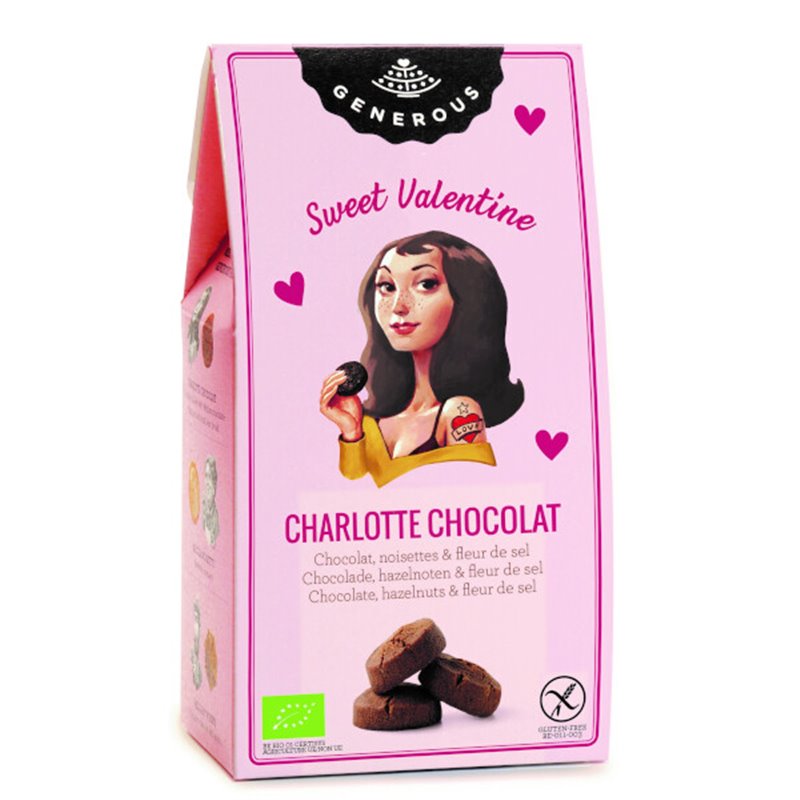 Charlotte chocolat Edition St. Valentin BIO (sans gluten) 120g