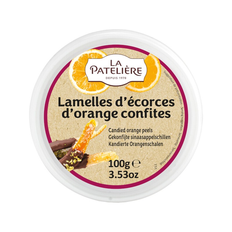 Lamelles d'écorces d'oranges confites 100g