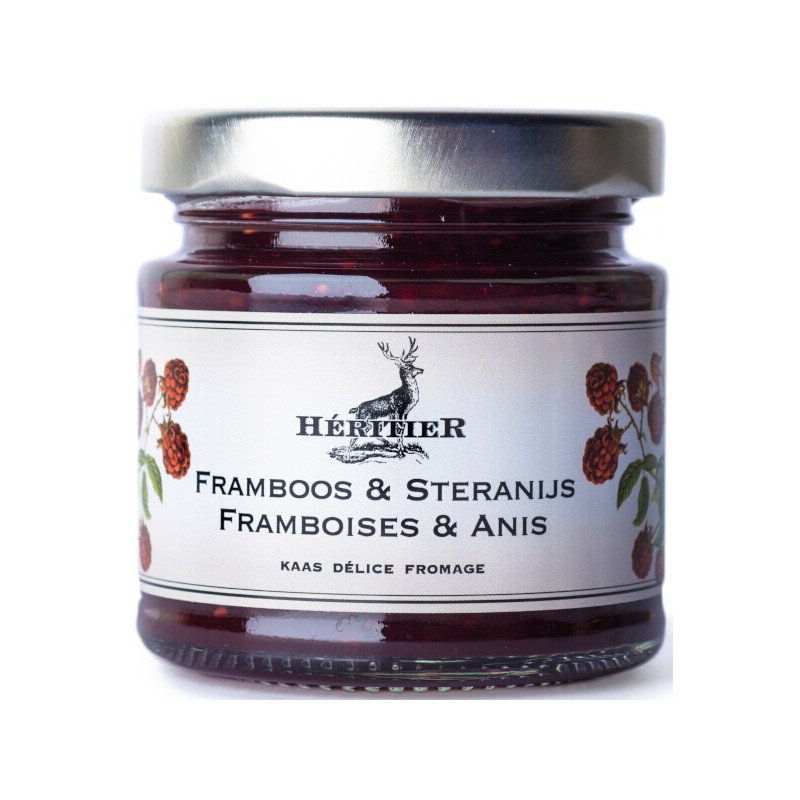 Kaaszoetigheid framboos & steranijs 130g