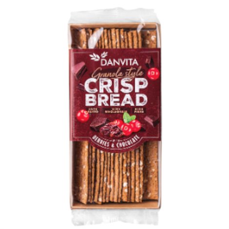 Knapperige granolacracker met bessen en chocolade 130g