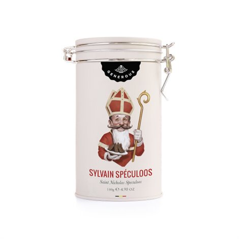 Sylvain Speculoos St Nicolas  BIO Metal box (glutenvrij) 140g