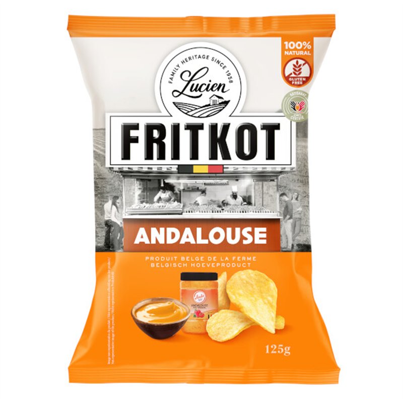 Belgische Fritkot chips Andalouse 125g