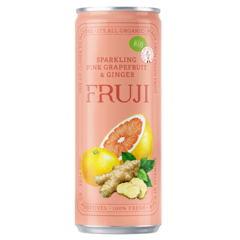 Roze pompelmoes-gember bruisend blik 0.25L