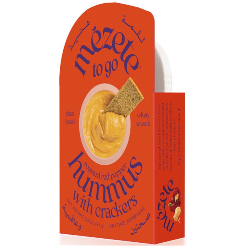 On the Go geroosterde rode paprika hummus met broodstengels 81g