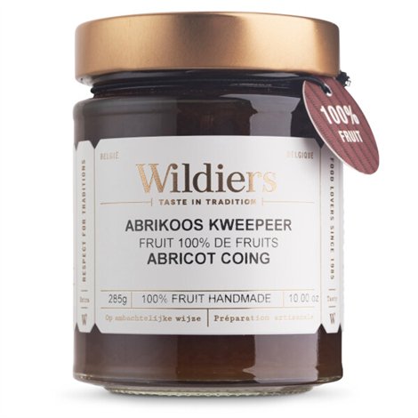 Confitures 100% fruit abricot coings 285g